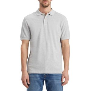 Scotch & Soda Core Piqué poloshirt met logo voor heren, Grijs gemêleerd 0606