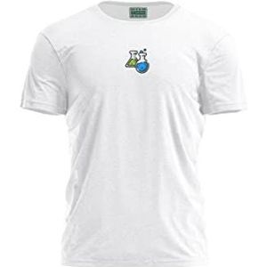 Bona Basics, T-shirt basique imprimé numérique,%100 coton, blanc, Décontracté pour homme, taille : S, Blanc, S