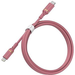 OtterBox USB C-Lightning PD 1 m versterkte kabel, snel opladen, performance serie, roze