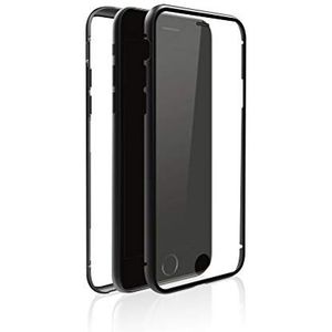 Hama Black Rock 360 graden glazen beschermhoes (voor Apple iPhone 7/8, perfecte bescherming, slank design, plastic, 360 graden cover) zwart