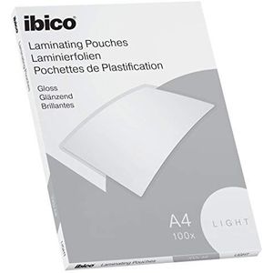 Ibico Basics 627308 lamineerfolie, A4, dik licht, 100 stuks, glanzend, transparant, 627308