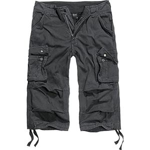 Brandit heren Korte broek met zakken Brandit Urban Legend 3/4 shorts, Zwart, XL