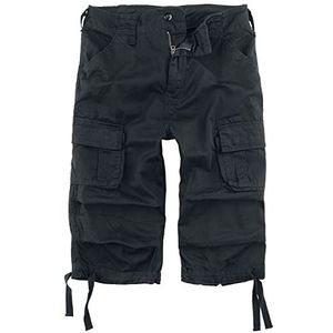 Brandit heren Korte broek met zakken Brandit Urban Legend 3/4 Shorts, Zwart, S