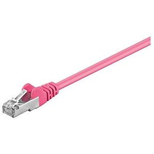 CAT 5e Link-kabel, SF/UTP, magenta, 1 m lengte