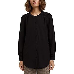 ESPRIT Lange blouse met Lenzing™ EcoVero, zwart.