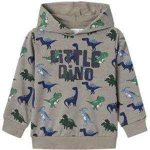 NAME IT Nmmkuno Wh Unb Sweatshirt met capuchon voor jongens (1 stuk), Duif