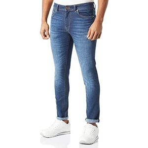 SELECTED HOMME Jean slim pour homme foncé, Bleu foncé denim, 38W 34L