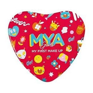 MYA Girls - Make-up voor meisjes, make-upset voor kinderen, hart, met oogschaduw, blush, lipgloss en kwasten