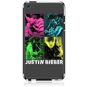 MusicSkins Justin Bieber beschermhoes voor Apple iPod Touch 4G, 4 vierkanten