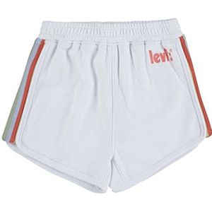 Levi's Kids Lvg french terry short 4ee404 meisjes shorts, Wit.