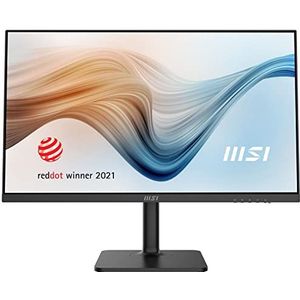 MSI Modern MD272P 27 inch FHD desktop-pc-monitor - IPS-scherm 1920 x 1080, 75 Hz, comfort, geïntegreerde luidspreker, verstelbare beugel, KVM - DP 1,2 a, USB type C