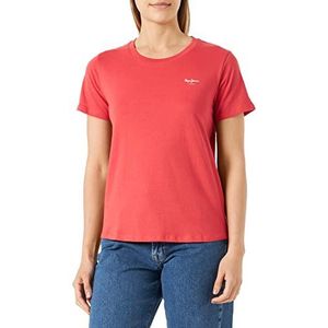 Pepe Jeans Borst Wendy T-shirt dames, Studio Rosso, L, studio rosso