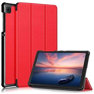 Beschermhoes voor Samsung Galaxy Tab A7 Lite 8,7 inch T220 / T225 2021, sta-functie van leer met magneten, inklapbaar, schokbestendig, voor tablets, rood
