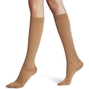 FALKE Lufthansa Travel & Comfort Energize 50 DEN compressiekousen voor dames, halfondoorzichtig, halfdik, effen, mat, sterke compressie, betere doorbloeding, zacht, fijn garen, 1 paar, Huideffect