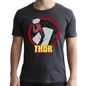 ABYstyle - Marvel - T-Shirt - ""Thor"" - Heren - Donker Grijs (XL), zwart.