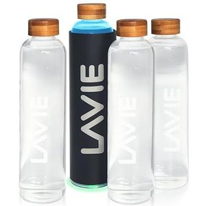 LaVie Pure Innovatieve waterzuiveraar met UVA-licht. Pak 1 luchtreiniger + 4 flessen van 1 liter. Verander je kraanwater in zoet en heerlijk water in 15 minuten. Kleur: antraciet (zwart, 4 l)
