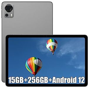 DOOGEE T20 Tablet 10,4 inch, 15 GB RAM + 256 GB ROM (TF 1 TB), 2K TÜV Octa-Core Android 12 met 8300 mAh accu, Dual 4G en 2,4/5G WiFi, 16 MP + 8 MP, 4 Hi-Res Audio-luidsprekers, grijs