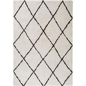 Benuta Gobi Shaggy hoogpolig tapijt voor de woonkamer, crème, 80 x 150 cm, voor slaapkamer, 80 x 150 cm
