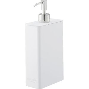 Yamazaki Home Lichaamszeep, eigentijds, flespomp voor douche, kunststof, dispenser, ABS-hars, roestvrij staal, polyethyleen, wit, Eén maat