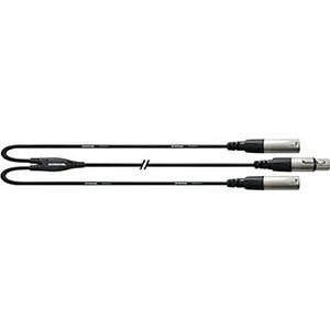 CORDIAL Y-kabel met bandjes XLR vrouwelijk/2 XLR mannelijk 30 cm