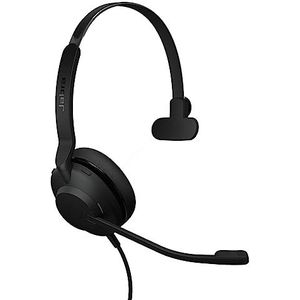 Jabra Evolve2 30 SE bedrade hoofdtelefoon met 2 microfoon-oproeptechnologie en USB-C-kabel, werkt met alle uniforme communicatieplatforms zoals Zoom en Google Meet zwart
