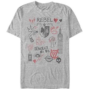 Disney Dnca-Rebel Queen Organic uniseks T-shirt met korte mouwen, grijs, S, grijs.