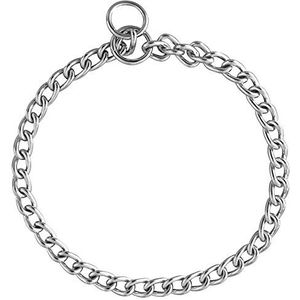 CHAPUIS SELLERIE Halsband van verchroomd staal voor honden, diameter 2 mm x 30 cm, maat S