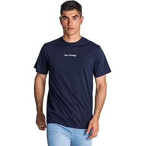 Gianni Kavanagh Navy Blue Bliss Micro Regular Tee T-Shirt pour Homme, bleu, XS