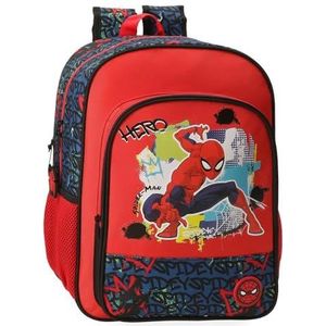 Joumma Marvel Spiderman Urban Sac à dos scolaire adaptable au chariot rouge 30 x 40 x 13 cm Polyester 15,6 L, rouge, Sac à dos scolaire adaptable au chariot