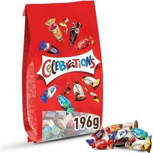 CELEBRATIONS Chocoladegeschenk, verschillende soorten snickers, Twix, Mars en andere, 196 g