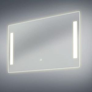 axentia Led-badkamerspiegel, wandspiegel met touch-functie, ca. 60 x 80 x 3,5 cm