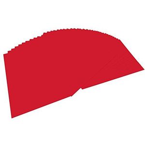 folia 6420 - 100 vellen gekleurd papier in rood - DIN A4-130 g/m² - voor het knutselen en creatief vormgeven van kaarten, vensterafbeeldingen en voor scrapbooking