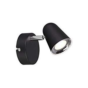 Reality Leuchten LED wandspot Toulouse R82121132 kunststof mat zwart met 3,5W LED