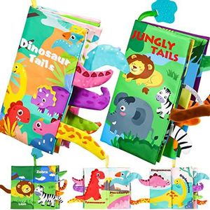 Akokie Montessori-speelgoed voor baby's vanaf 0, 3, 6, 9 maanden, vanaf 1 jaar, babyboek vanaf 0 maanden, interactief babyspeelgoed, babyboek, 0, 6 maanden, verjaardag, jongens en meisjes