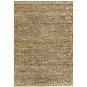 HAMID - Jute tapijt, Giralda 100% natuurlijke jutevezel, handgeweven, zacht en zeer sterk tapijt, woonkamer, eetkamer, slaapkamer, haltapijt - naturel (170 x 120 cm)