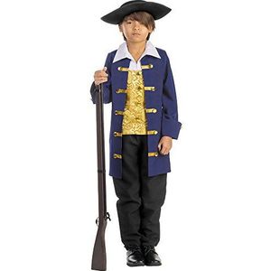 Dress Up America Aristocraat Koloniaal kostuum voor jongens, blauw, M, 8-10 jaar