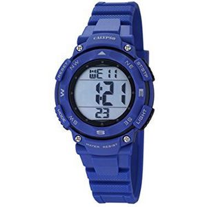 Calypso - K5669/6 - unisex polshorloge - kwarts - digitaal - alarm - stopwatch - armband van kunststof blauw
