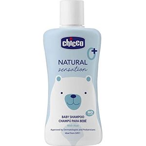 CHICCO Natural Sensation shampoo zonder tranen met aloë en zoete amandelolie voor de gevoelige babyhuid, delicaat, 200 ml formaat