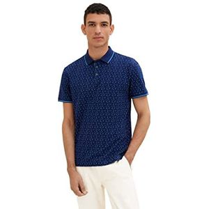 TOM TAILOR heren poloshirt, 31265 Design kleurrijk donkerblauw