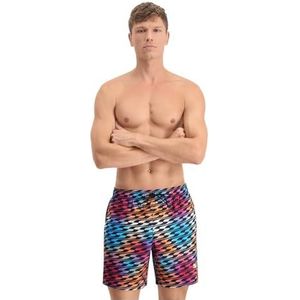 PUMA Formstrip zwemshorts voor heren, middellang, zwart combi