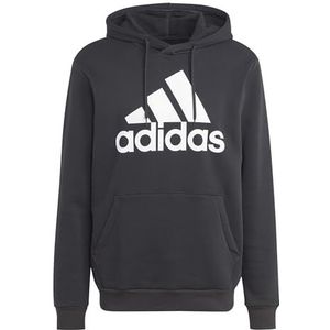 adidas Essentials heren grote logo fleece hoodie, zwart, M