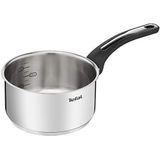 Tefal Emotion E3012904 steelpan, 18 cm, roestvrij staal, dikke bodem voor een gelijkmatige warmteverdeling, elegant design, robuuste handgreep, inductie