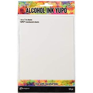 Ranger Tim Holtz YUPO 10 vellen papier voor alcoholinkt, 12,7 x 17,8 cm, meerkleurig