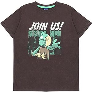 Popgear Piggy Zombie Join Us meisjes-T-shirt, antraciet-grijs, houtskool, 9-11 jaar, Houtskool
