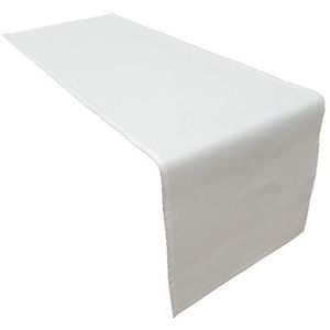 Hoogwaardige tafelloper van katoen. Tafeldoek, tafelkleed. Grote keuze aan kleuren. (Wit)