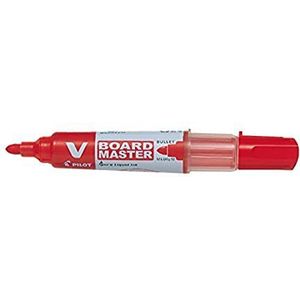 Pilot Begreen V Board Master Whiteboard Marker, gerecycled, 6 mm, rood, 10 stuks