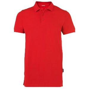 HRM Heavy Performance Poloshirt voor heren, hoogwaardig poloshirt voor heren, basic poloshirt wasbaar tot 60 °C, hoogwaardige en duurzame mannenkleding, werkkleding, rood, L, Rood