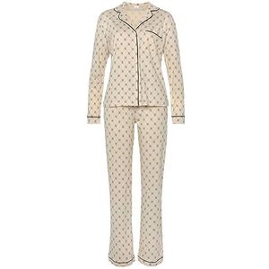 s.Oliver Ak-60-50 pijamaset voor dames, Beige patroon