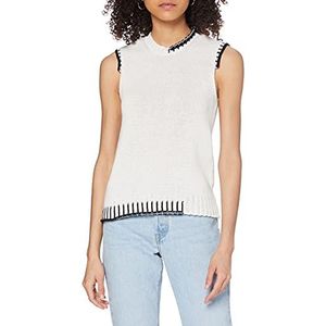 Yargıcı dames trui zonder mouwen, ivoor (Offwhite 037)