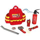 Theo Klein 8900 Fire Fighter Henry brandweerrugzak met reflector en verstelbare riemen, speelgoed voor kinderen vanaf 3 jaar